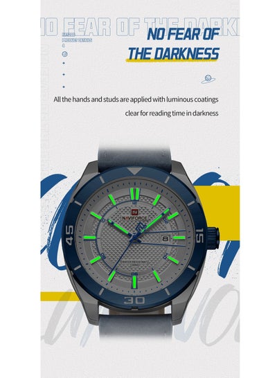 ساعات NAVIFORCE 9209 للرجال رياضية عسكرية مضيئة مقاومة للماء كاجوال