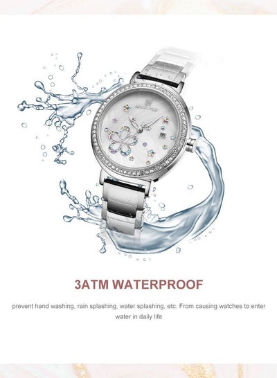 NAVIFORCE Luxury Women Watch Fashion Stainless Steel Waterproof Bracelet Wrist Watches with Date NF5016