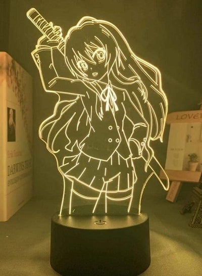3D Illusion Led Lamp Night Light Usb Anime Waifu Taiga Aisaka Toradora Home Room Decoration Acrylic Christmas