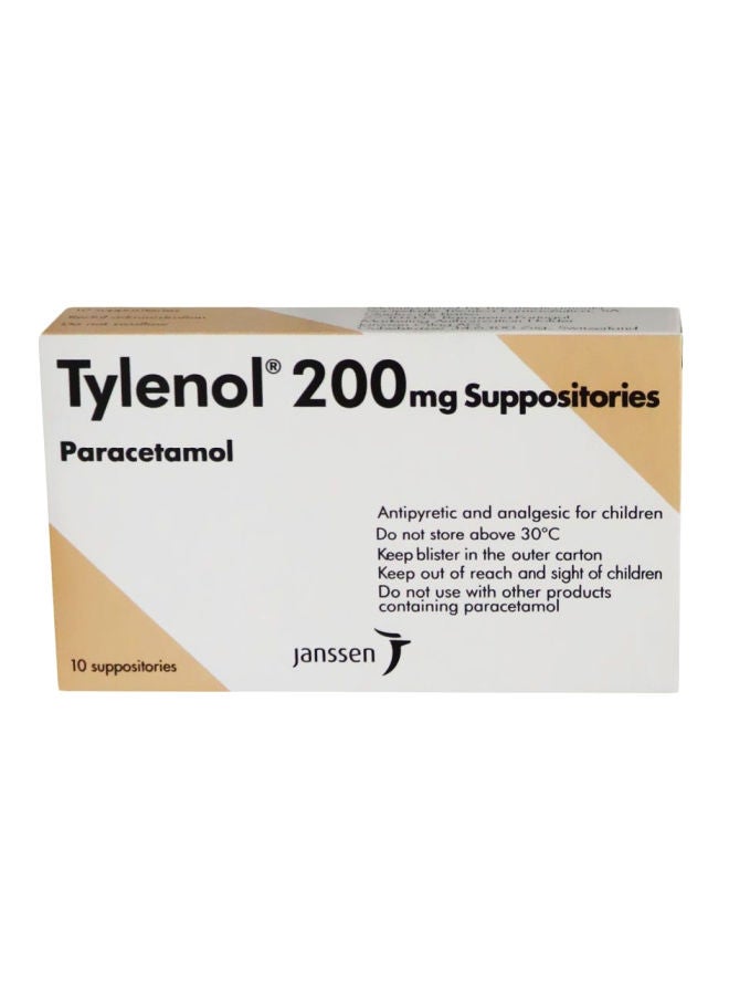 Tylenol 200Mg Supp 10S