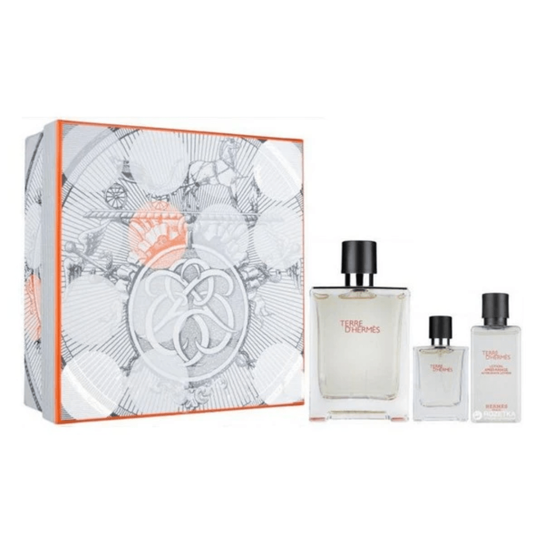 Terre D'Hermes 3-Piece Gift Set For Men (Edt 100Ml + Mini 12.5Ml + Aftershave 40Ml)