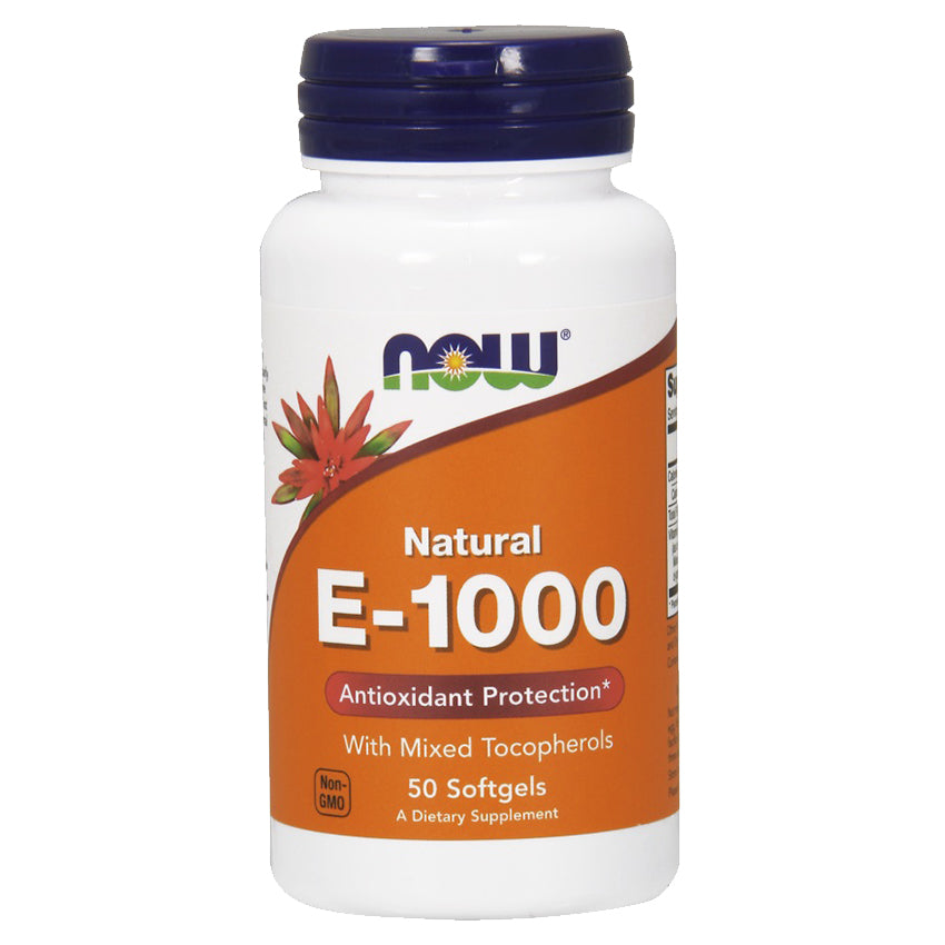 Now Vitamin E-1000 Mg Mixed Tocopherols Softgels 50'S