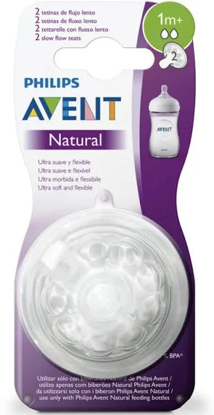 Philips Avent Natural 3.0 Feeding Teats 1M+ X2 Flow 3