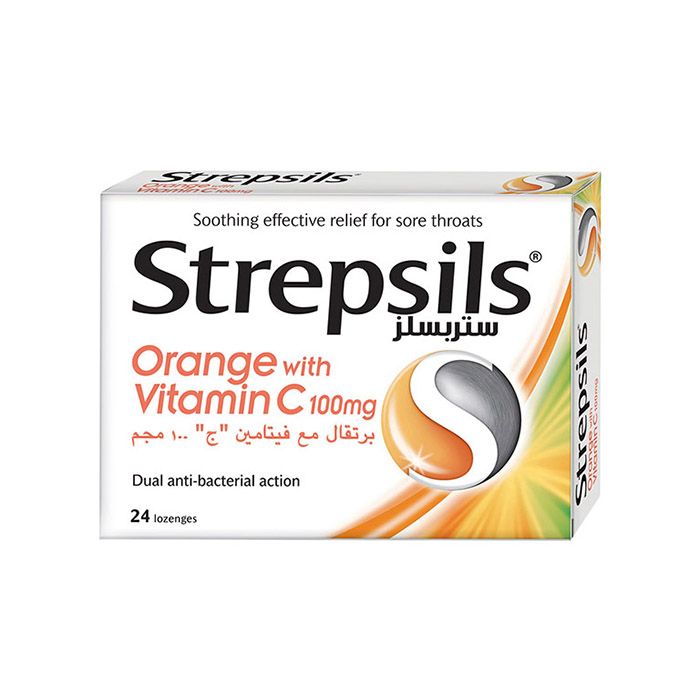 Strepsils Orange With Vit C 24S Loz