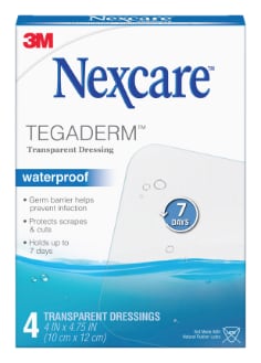 Nexcare Tegaderm Transparent 10X12 4S