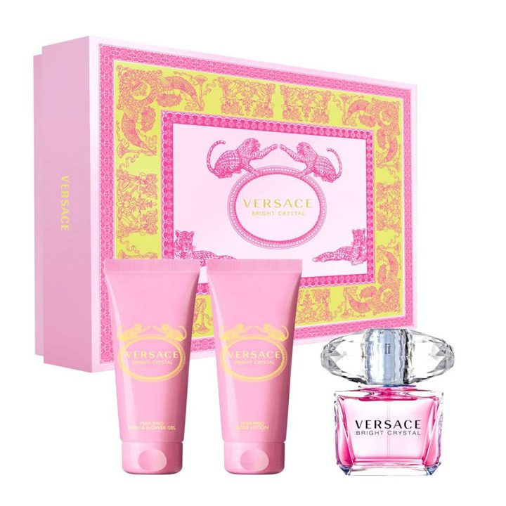 Versace Bright Crystal Eau De Toilette 50Ml 3-Piece Set