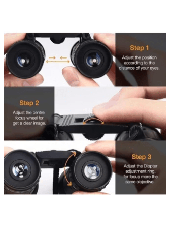 Binoculars Telescope 8X21 HD Sightseeing Mirror for Both Day and Night Mini Pocket Foldable Binoculars