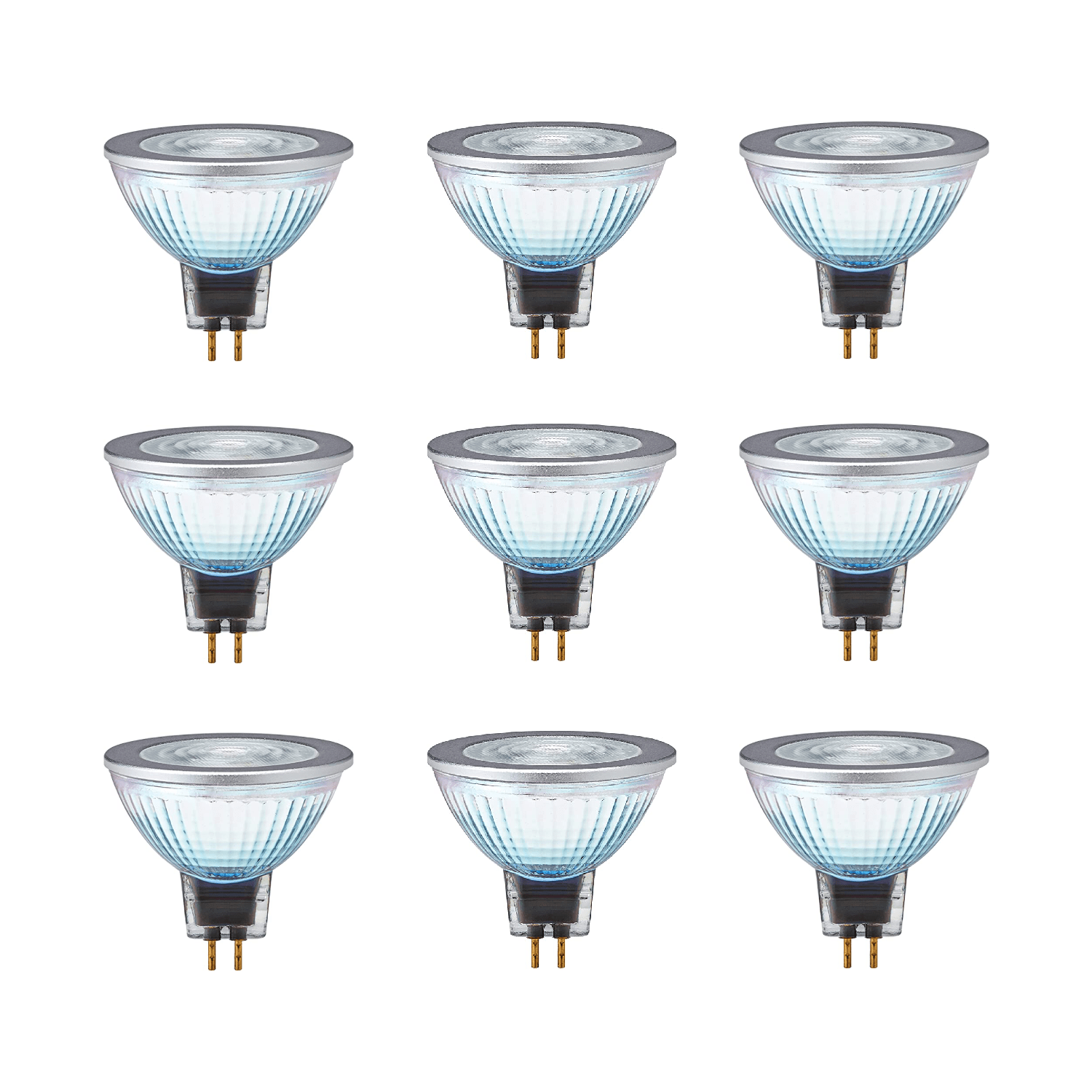 Osram Led Spot Lamp MR163536 GU5.3 Led Reflector Bulb, 4.5W/827 12V 4.5W MR16 400LM, Warm White, Pack of 10