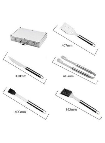 Stainless Steel BarbecueTool Set Utensils Accessories Camping Outdoor Cooking Tool Kit