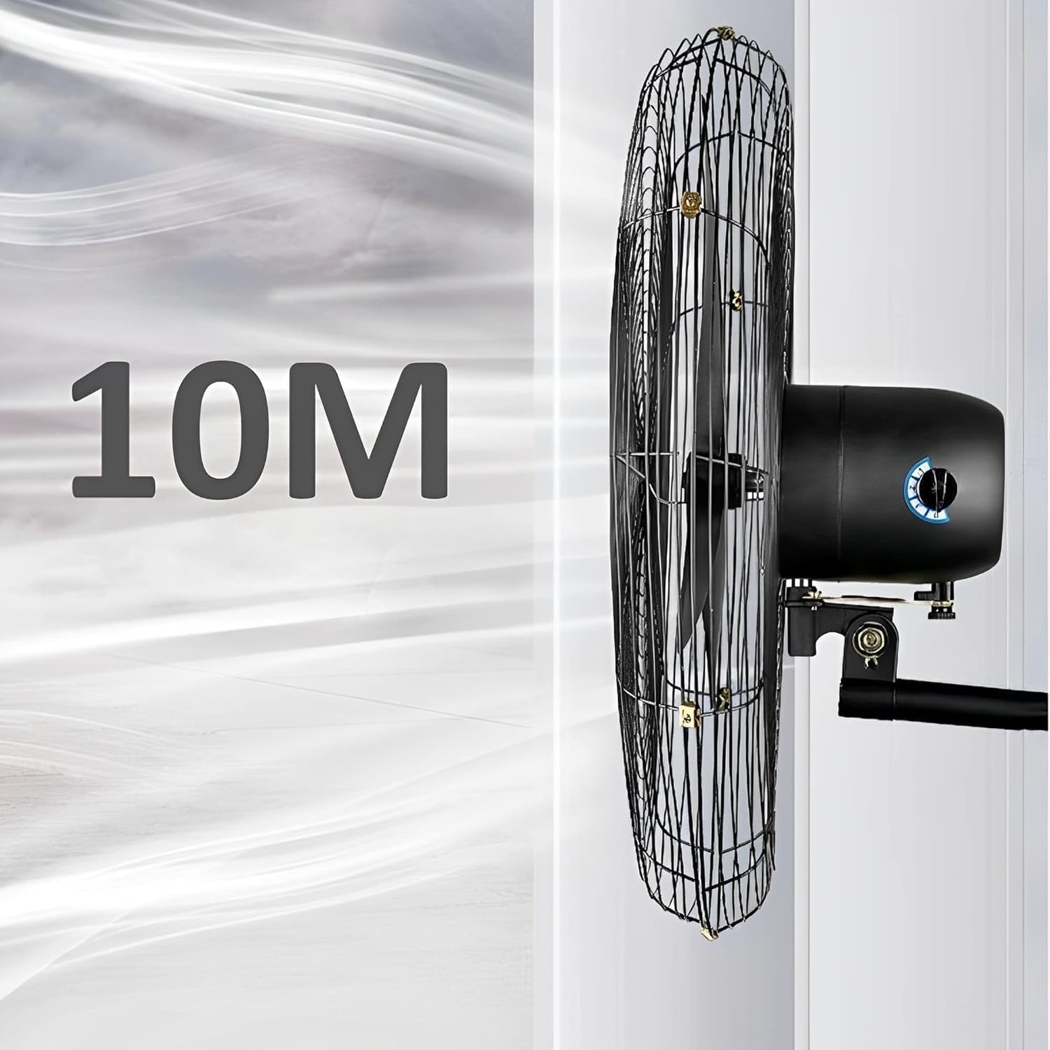 26 Inch Industrial High Power Wall-mounted Fan,Retro Wall Fan Air cooler Oscillating Exhaust Fan,for Office Commercial and Restaurant For Workshop...