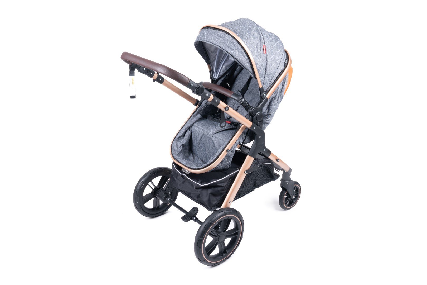 Belecoo one fold-to-half luxury pram 2 in 1 - Grey