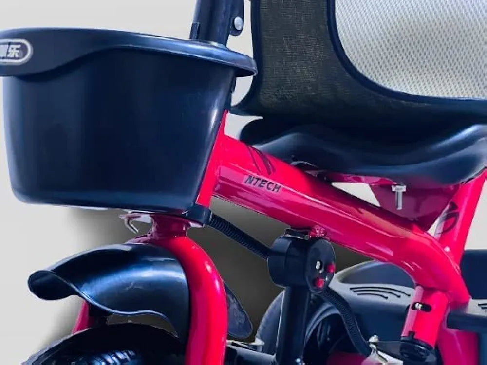 Kids Tricycles For 1 To 6 Years Old Baby Trike Kid's Ride On Tricycle With Push Bar 3 Wheels Bike For Boys and Girls 3 Wheels Toddler Tricycle (Red