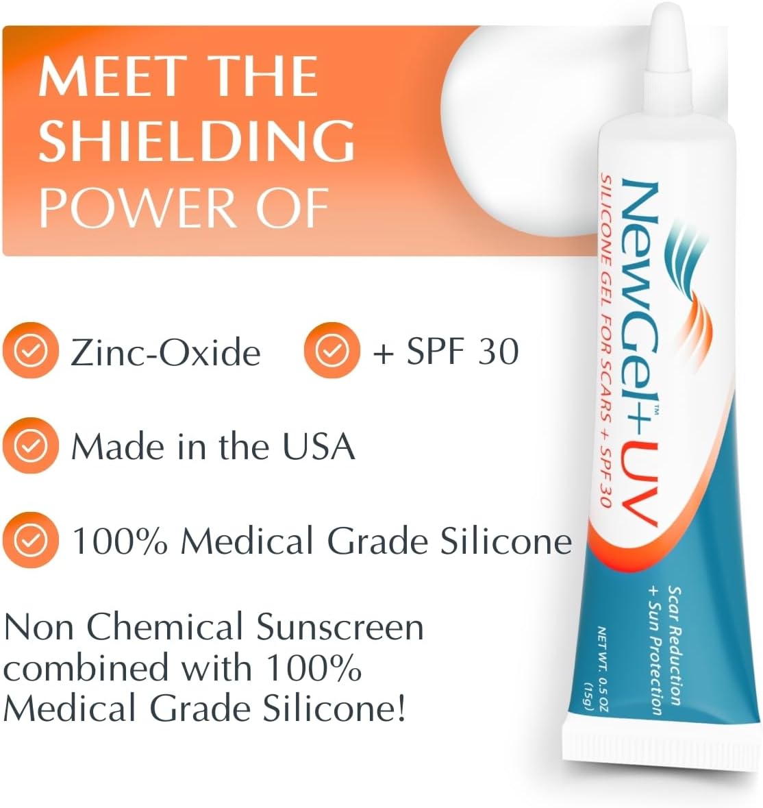 Newgel + Uv Silicone Gel For Scars & Sun Protection Spf30 15 Gm