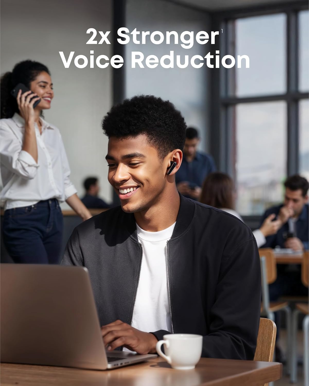 Soundcore Liberty 5 by Anker, Noise-Cancelling Wireless Earbuds Black , 2x Stronger Voice Reduction, Real-Time Adaptive Noise Cancellation, Fast Charging, Dolby Audio, 6-Mic AI Clear Calls, Long Battery Life