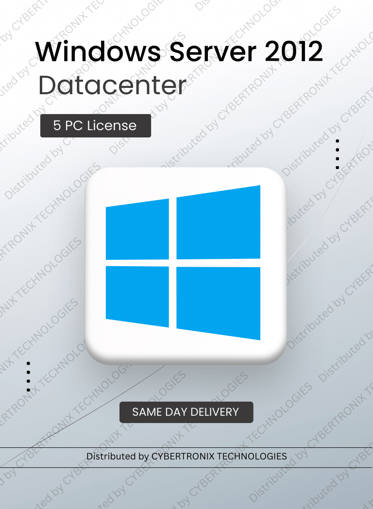 Microsoft Windows Server 2012 Datacenter | 5 PC License |Digital License | SAME DAY DELIVERY