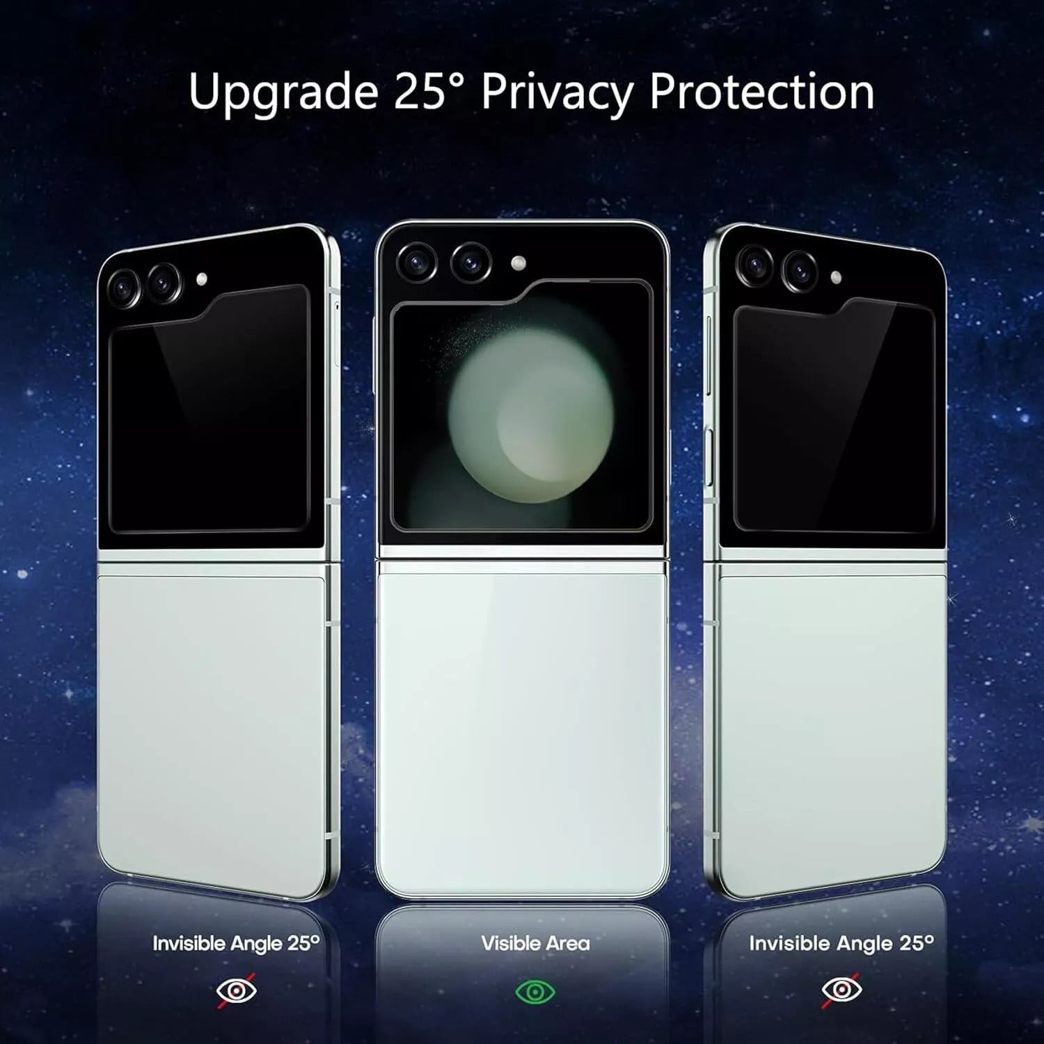 PROTECT Privacy Tempered Glass for Samsung Galaxy Z Flip 7 Anti-Spy 9H Screen Protector, Case Friendly, Smudge Resistant, Full Coverage