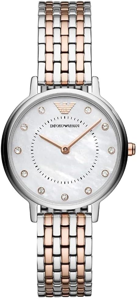 Emporio Armani Women's Quartz Watch, Analog Display and Stainless Steel Strap – AR11094