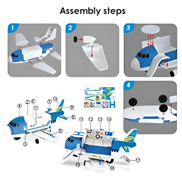 Airplane Cargo Transport Toy - Educational Play Set for Kids