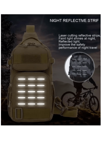 Men Outdoor Shoulder Bag Sling Cross body Chest Oxford Travel Tactical Backpack