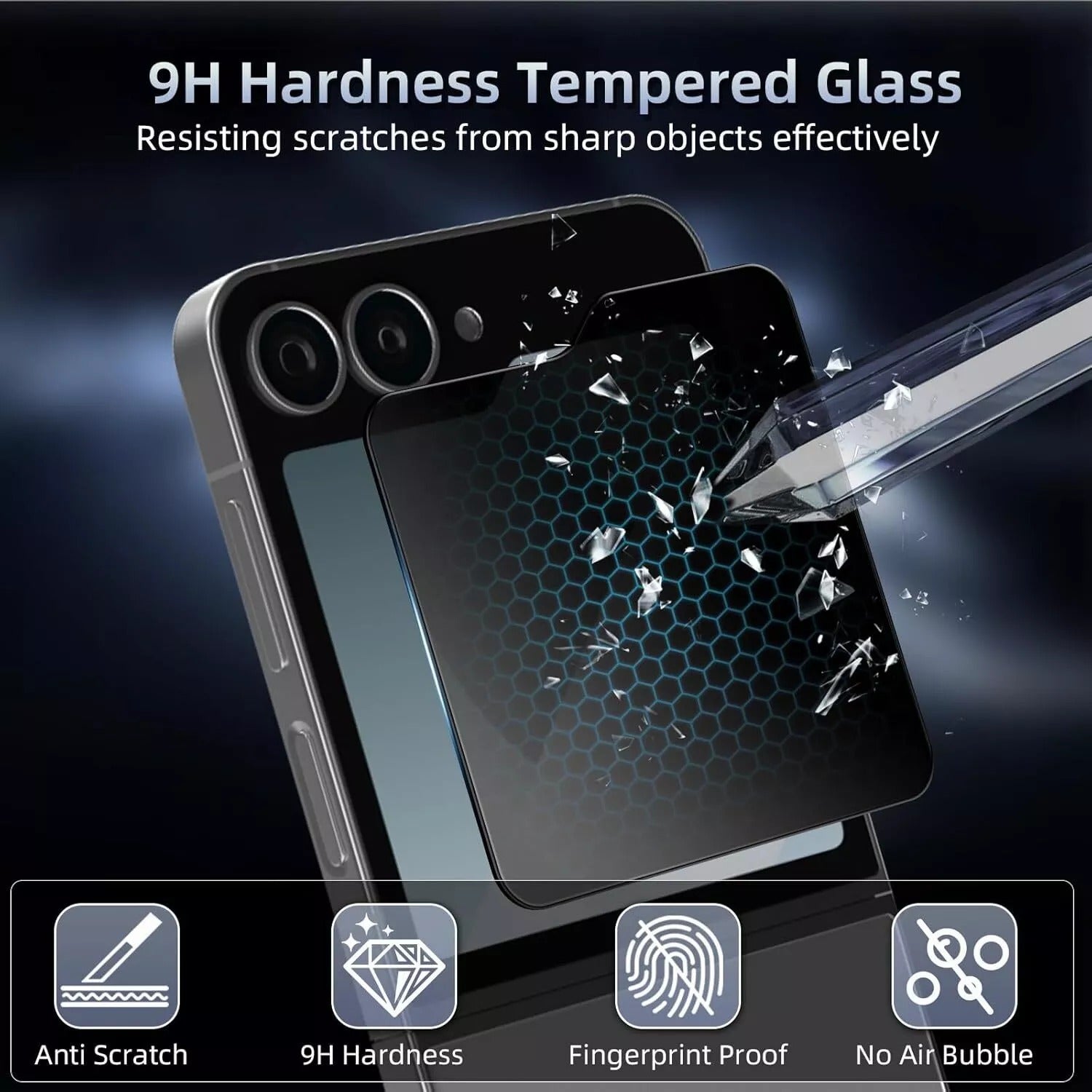 PROTECT Privacy Tempered Glass for Samsung Galaxy Z Flip 7 Anti-Spy 9H Screen Protector, Case Friendly, Smudge Resistant, Full Coverage