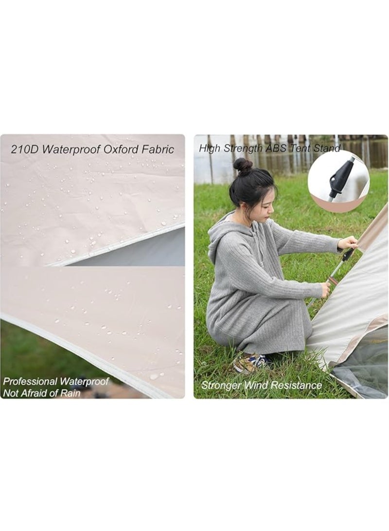 Instant Camping Tent With Canopy Tarp 6-8 Persons Outdoor Waterproof Pop Up Family Camping Tent Automatic Portable Folding Cabin Tent With Storage Bag Size: 300*300cm