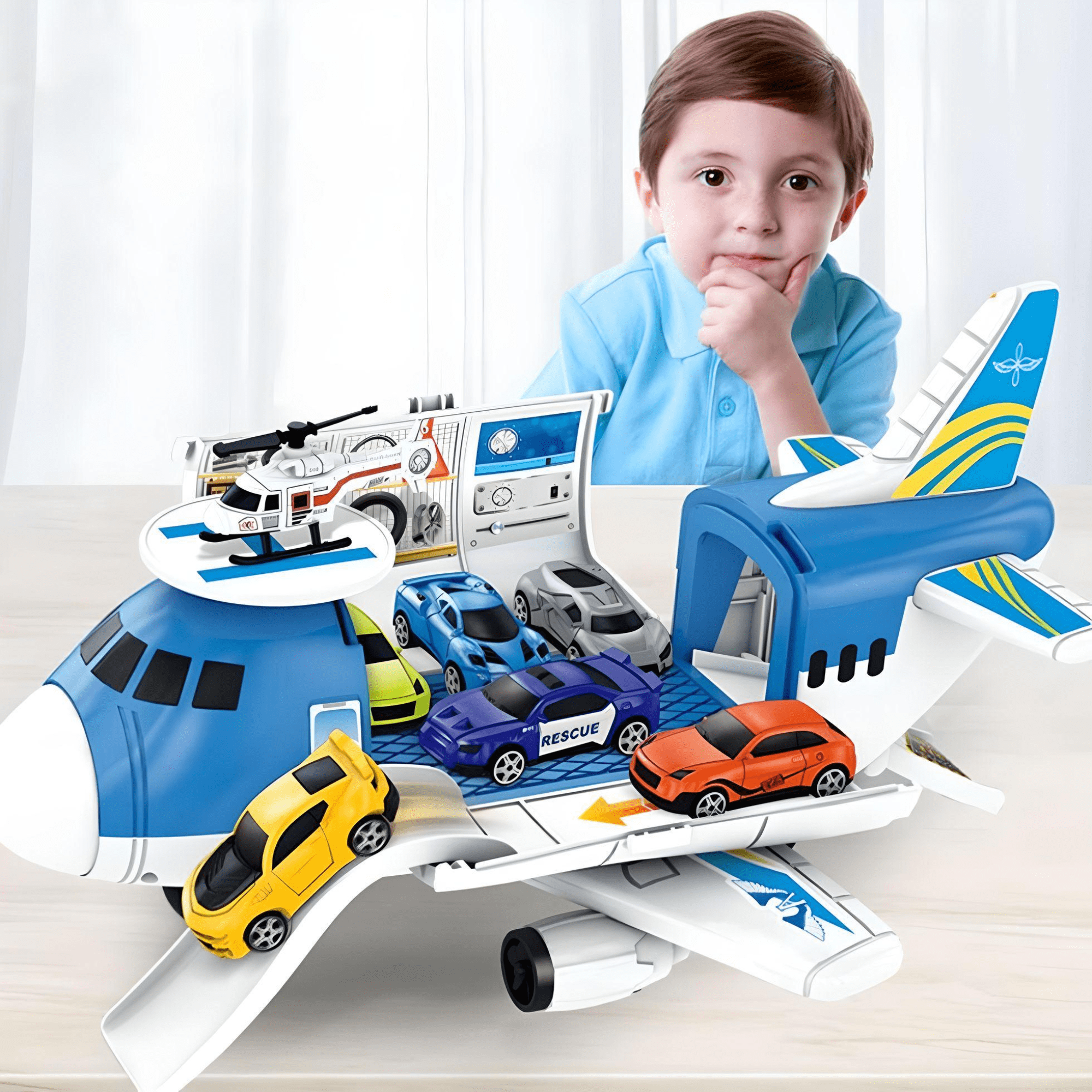 Airplane Cargo Transport Toy - Educational Play Set for Kids