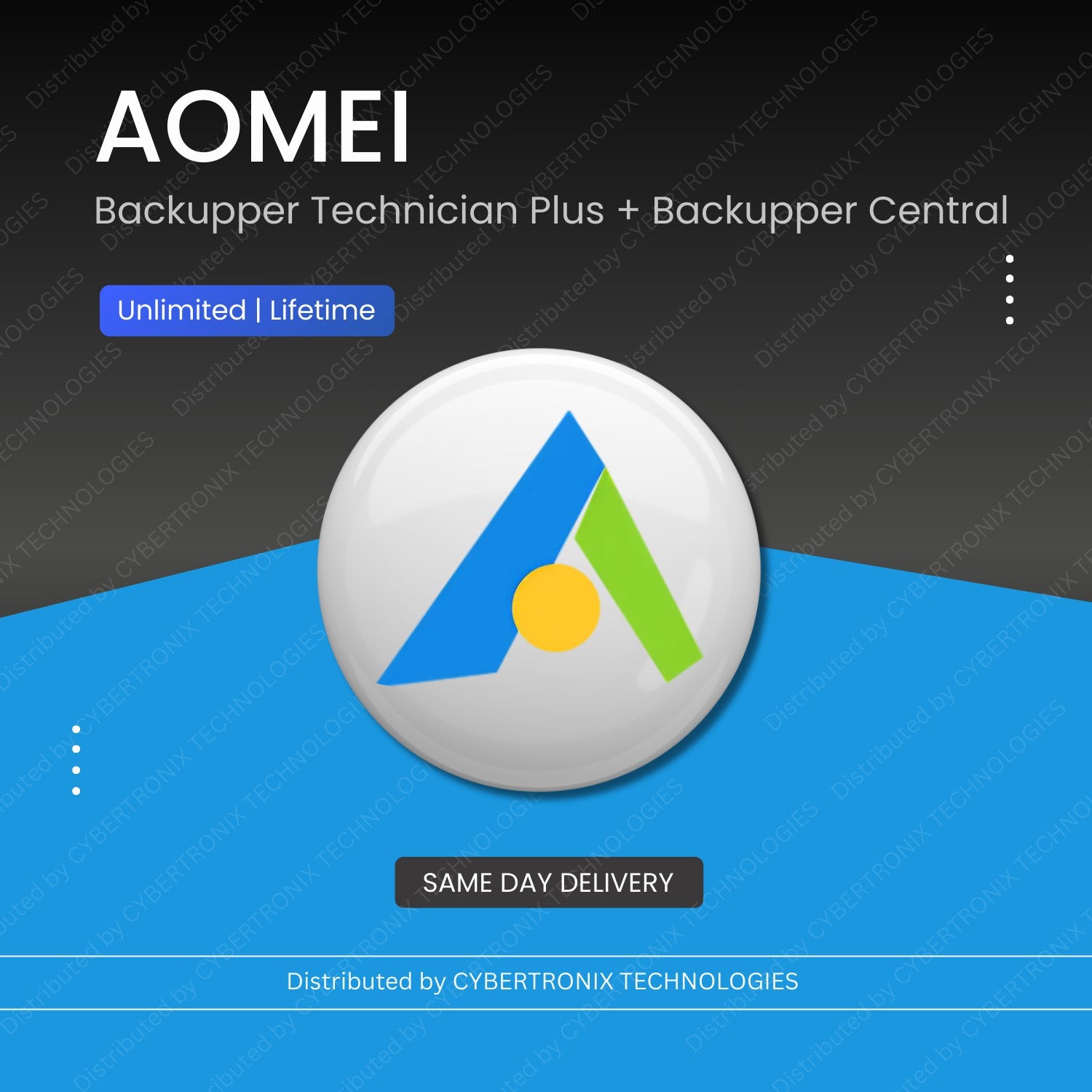 AOMEI Backupper Technician Plus + AOMEI Backupper Central | Lifetime Upgrade | Digital License | SAME DAY DELIVERY