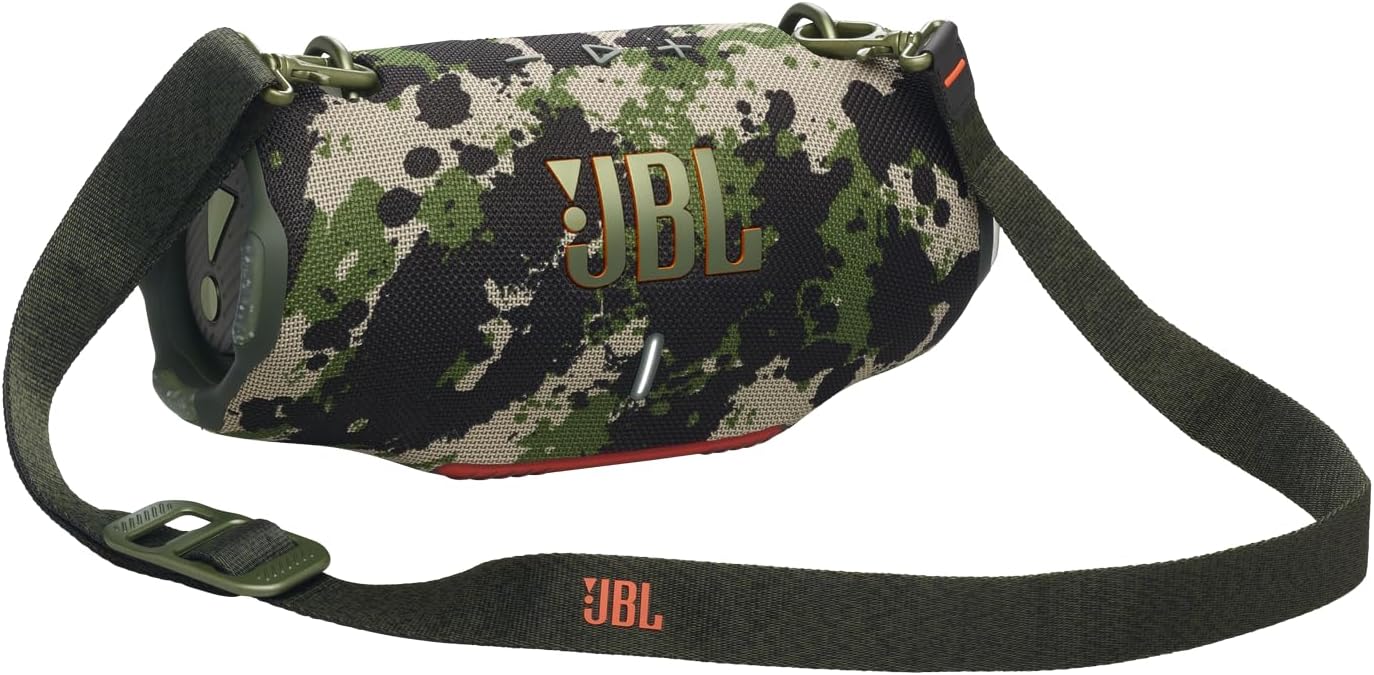 JBL Xtreme 4 Bluetooth Speaker Bundle with Shoulder Strap and Additional Battery 400 (Camo)