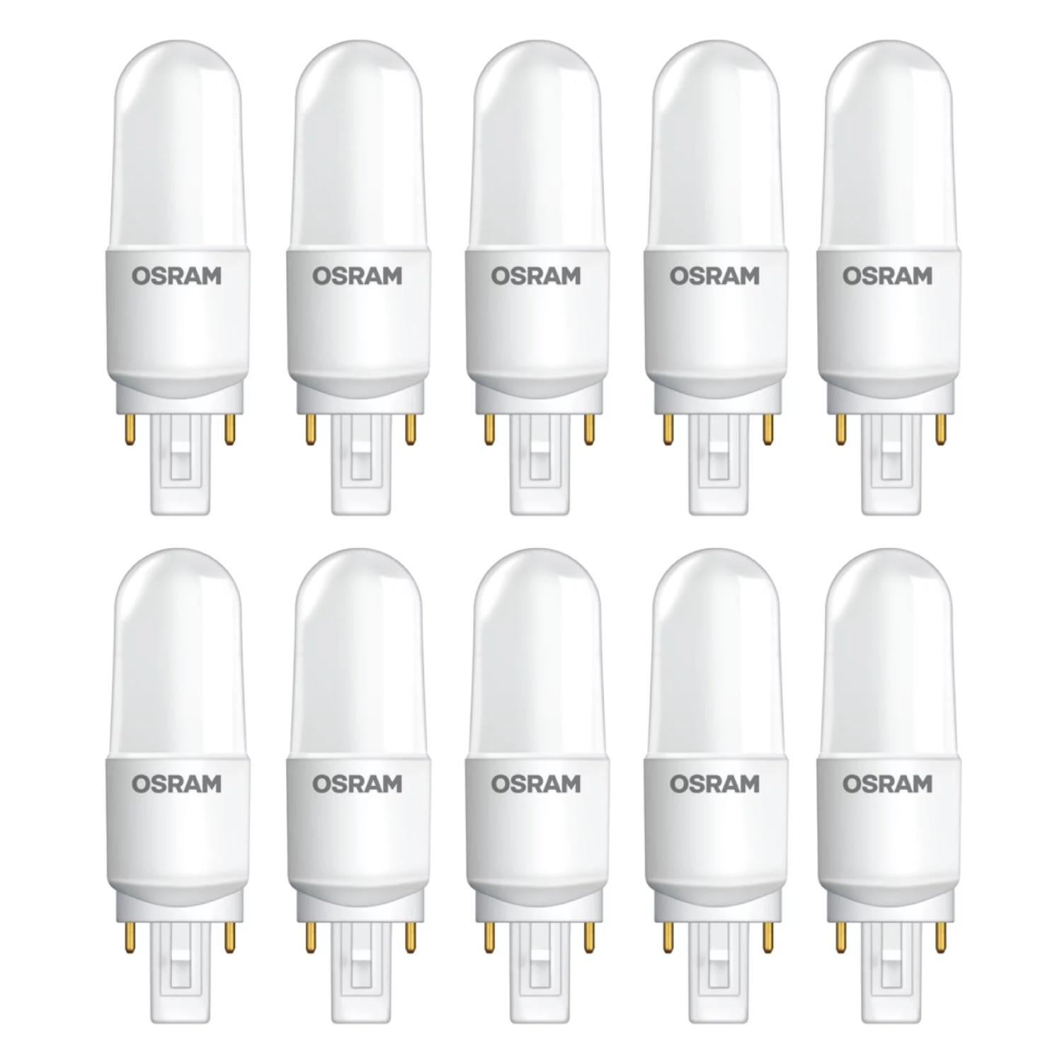 Osram 12W LED Bulb G24D 2-Pin base Warm White, 830/3000K - Pack of 10