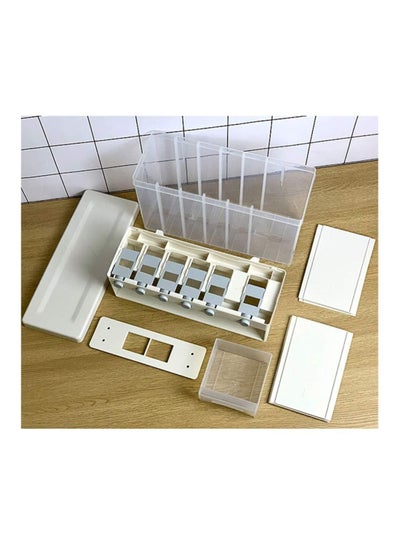 Dry Food Storage Container Box with Adjustable Compartments, Easy press wall mounted cereal Dispenser for Rice and grains