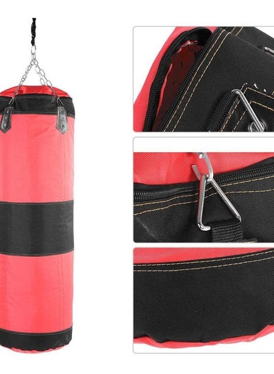 Professional Sports Boxing Bag For Heavy Weight Training Mma Martial Arts Karate Practice Punching Kickboxing Muay Thai Sandbag With Hanging Chains And Hooks 100cm