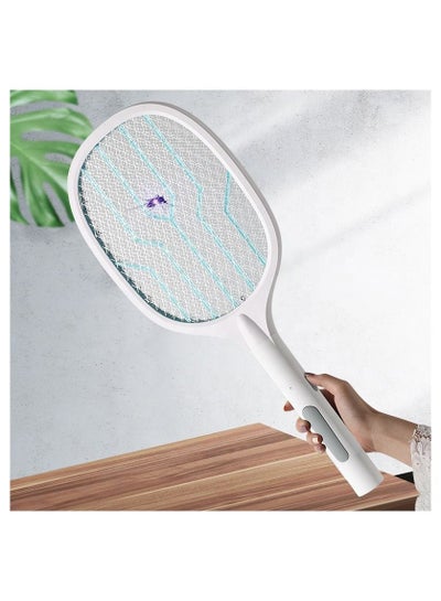 Electric Mosquito Swatter Racket with UV Light, USB Rechargeable Bug Zapper Fly Killer for Indoor and Outdoor