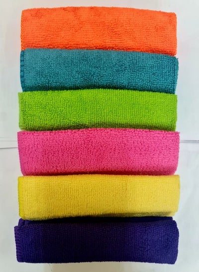 Marrkhor 6-Piece Microfiber Cleaning Cloth Set Highly Absorbent Kitchen Cleaning Cloth Multifunctional Towel for Home Auto