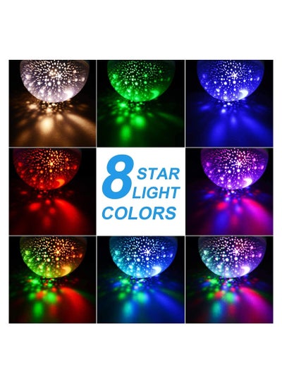 Decorative Stars Night Light Nebula Projector LED Lamp with 360 Degree Rotation 4 LED Bulbs USB for Room Decor Adults and Children Kids Bedroom