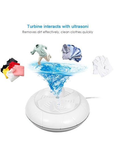 Portable 3in1 Mini Washing Machine Personal Rotating ultrasonic turbine Washer Adjustable with USB Cable Convenient for Travel Home trip