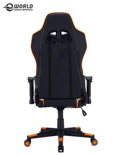Professional Computer PC Gamers High Back Chair Adjustable 180 Degree Swivel and Height Adjusting Arm Rests for Gaming Comfortable Home Office Working Ergonomic PU Leather With Two Pillows, Lumbar Sup