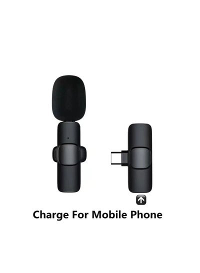 Auto-syncs Clip-on Wireless Lavalier Microphone for iPhone Black
