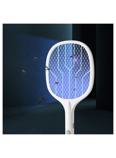 Electric Mosquito Swatter Racket with UV Light, USB Rechargeable Bug Zapper Fly Killer for Indoor and Outdoor