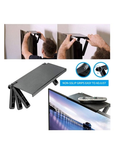 Portable Top TV Screen Shelf Caddy Holder Adjustable Rack Foldable Monitor Mount Organizer Stand Bracket for Computer
