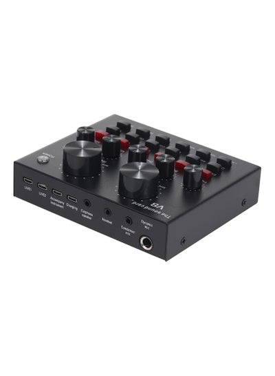Bluetooth Mobile Sound Card with 12 Effects Microphone USB External Chip for Computer Audio Broadcast