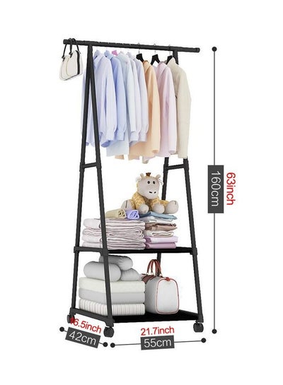 Multifunctional Triangle Coat and shoe Rack for organizing Wardrobe with Four wheels
