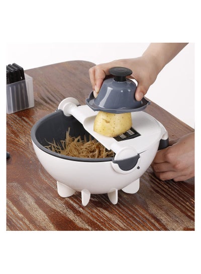 Multifunctional Vegetable Chopper with 5 interchangeable Cutters