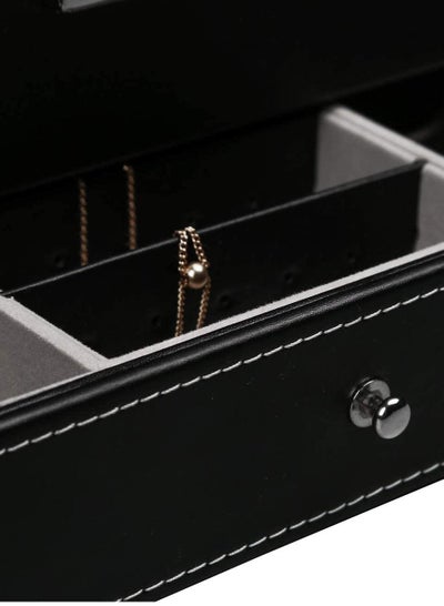 Showcase for Organising Jewellery Makeup Accessories and Watch Case jewelry Organizer Box with Drawer and 12 watches Slots Gift