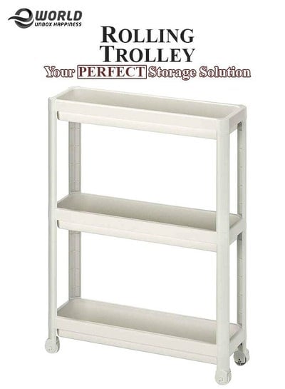 Multifunction 3 Tier Mesh Storage Organizer With Shelves And Wheels Casters For Home Kitchen And Office