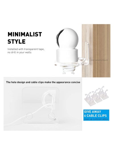 Acrylic Floating Wall Shelves for Security Cameras Baby Monitors Speakers and Decorative Stuff