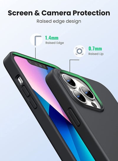 غطاء حماية من السيليكون السائل لهاتف Apple iPhone 13، غطاء حماية للهاتف المحمول مع غطاء حماية كامل للجسم مقاوم للصدمات ومضاد للانزلاق ومتين