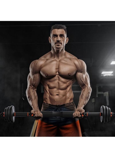 20kg 4 in 1 Adjustable Dumbbells Kettlebells Barbell Set Free Weight with Connecting Rods, Non Slip Handles For Home Gym Fitness