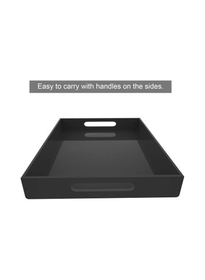 Acrylic Decorative Serving Tray for Coffee Tea and Household Items with Handle