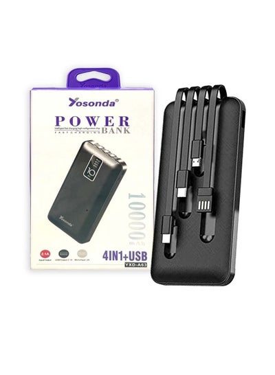 YXD-A63 Aviation Standard Power Bank 10000mAh Quick Charge 4in1+USB with Overchange Protection 2.1A Input/Output