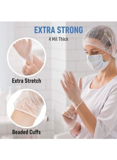 100-Piece Vinyl Disposable Gloves Clear Small